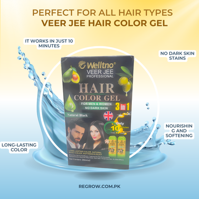 Veer Jee Professional Hair Color Gel Quick Color Men & Women