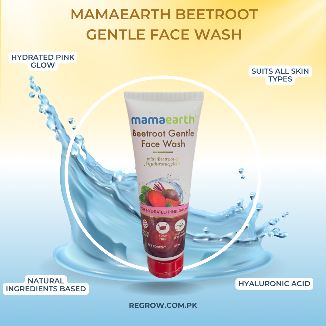 Mamaearth Beetroot Gentle Face Wash – For Hydrated Pink Glow